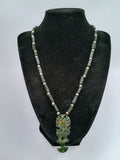 Tumi Necklace, Green Stone, Handmade Peruvian Amulet, Protection, Luck