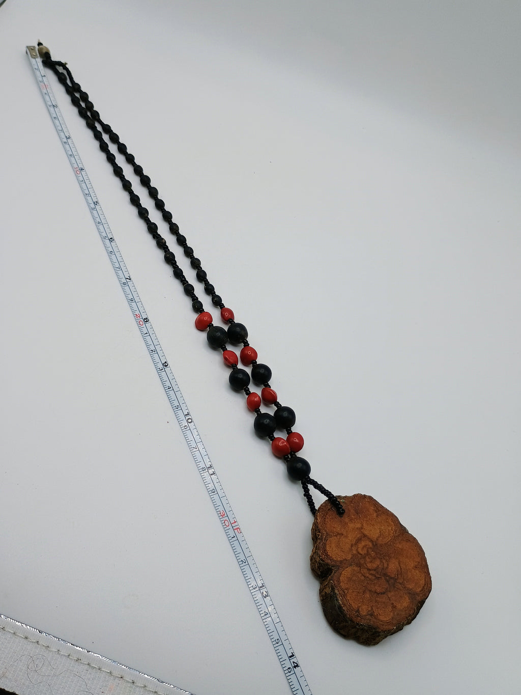 Ayahuasca Flower Necklace with Huayruro Seeds - Handmade Spiritual Protection