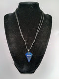 Handmade Sodalite Necklace, Triangular Pendant, Natural Blue Stone