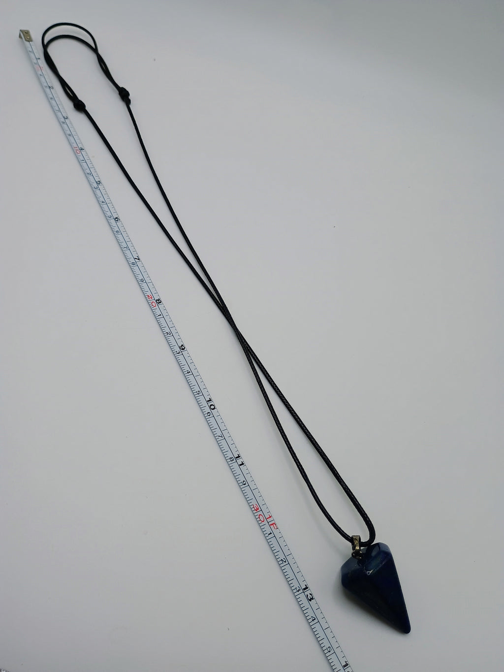 Handmade Sodalite Necklace, Triangular Pendant, Natural Blue Stone