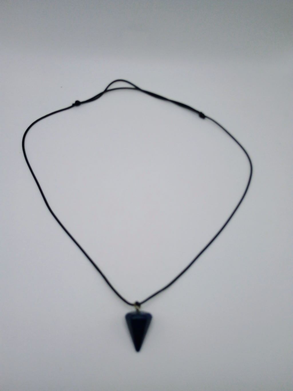 Handmade Sodalite Necklace, Triangular Pendant, Natural Blue Stone
