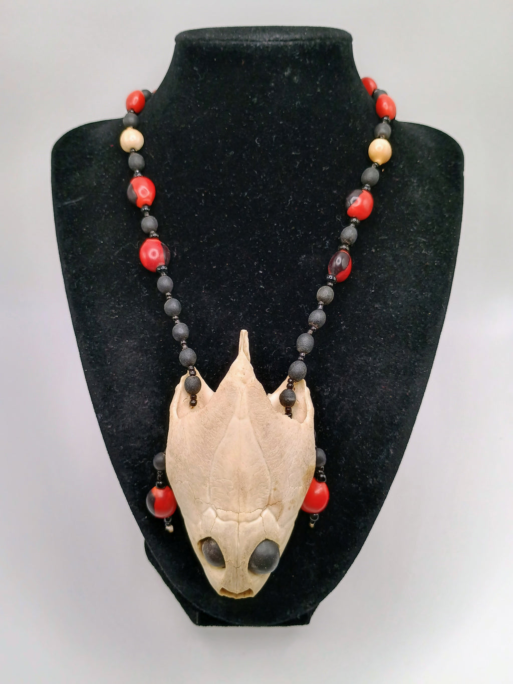 Handmade Necklace with Huayruro Seeds - Protection Amulet
