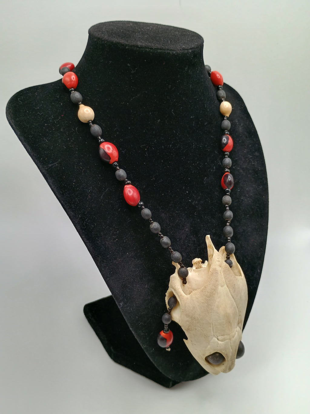Handmade Necklace with Huayruro Seeds - Protection Amulet