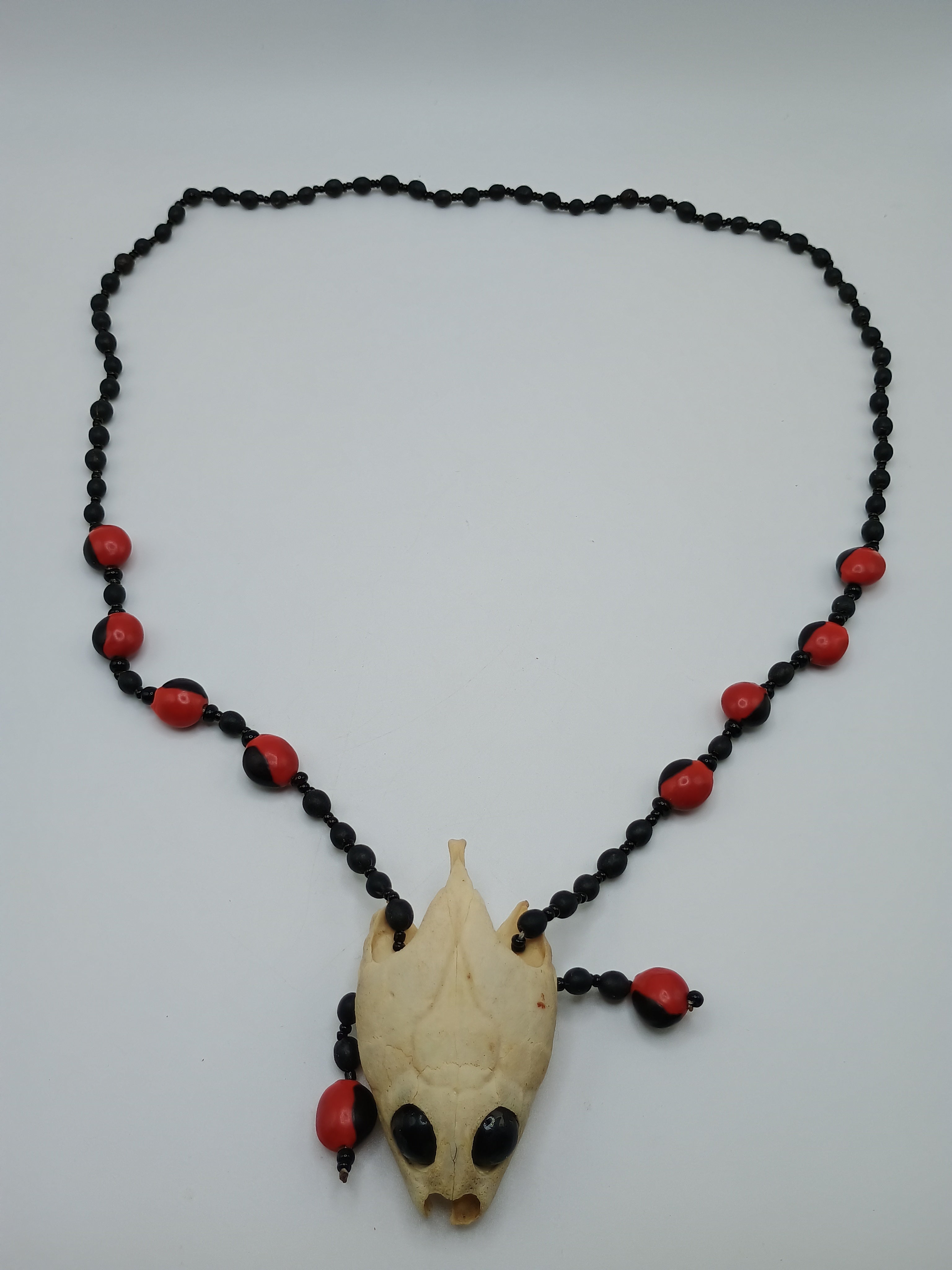 Handmade Huayruro Necklace, Good Luck Amulet, Spiritual Protection