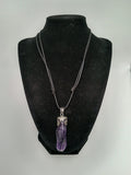 Handmade Natural Amethyst Necklace, Natural Stone Pendant