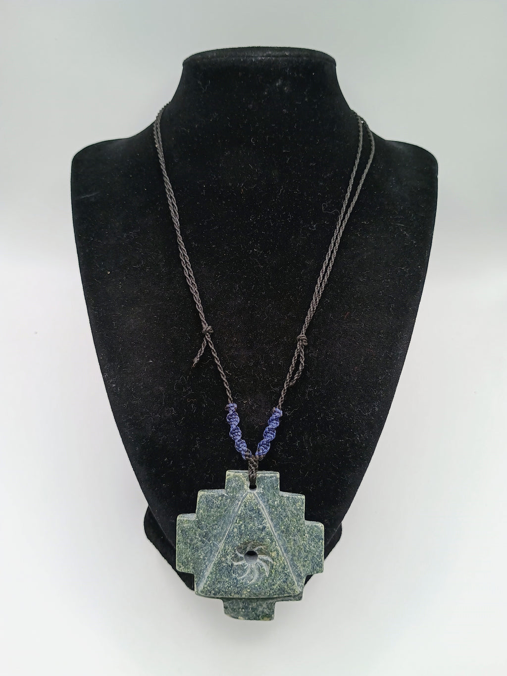 Peruvian Chakana Necklace Handmade Inca Cross Natural Stone