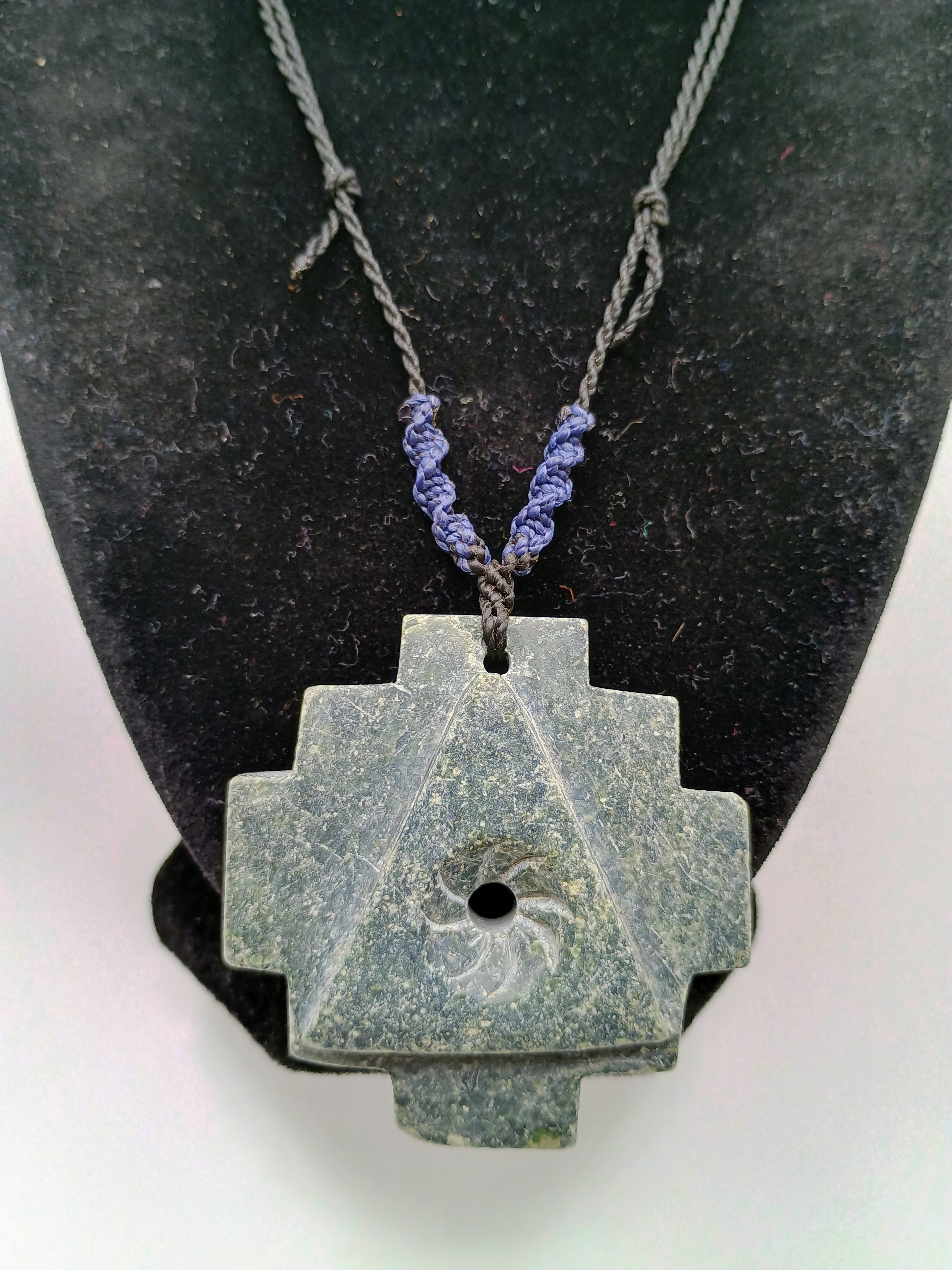 Peruvian Chakana Necklace Handmade Inca Cross Natural Stone