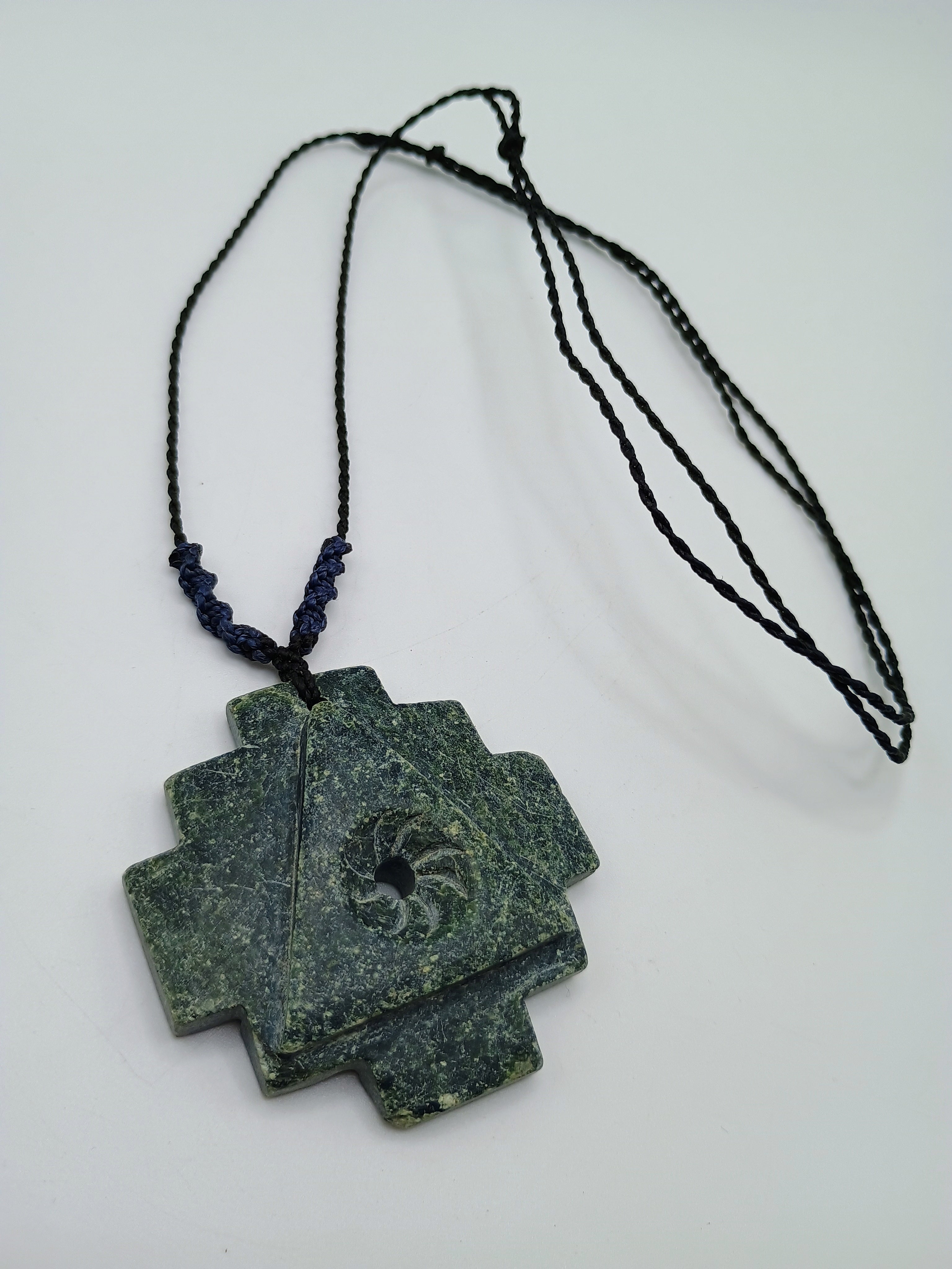 Peruvian Chakana Necklace Handmade Inca Cross Natural Stone