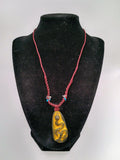 Handmade Necklace with Snake Pendant and Processed Stone