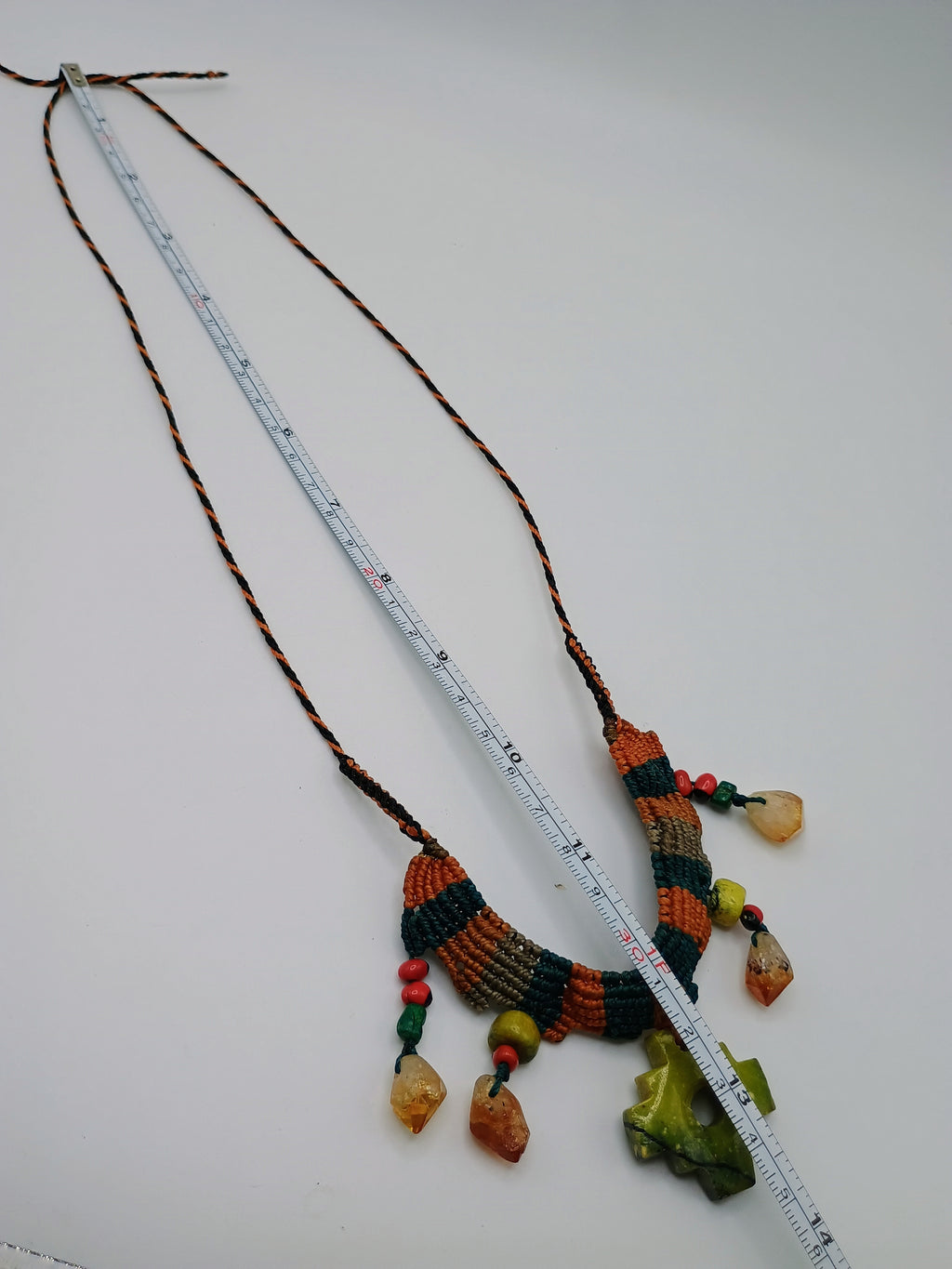 Chakana Macramé Handmade Natural Citrine Necklace