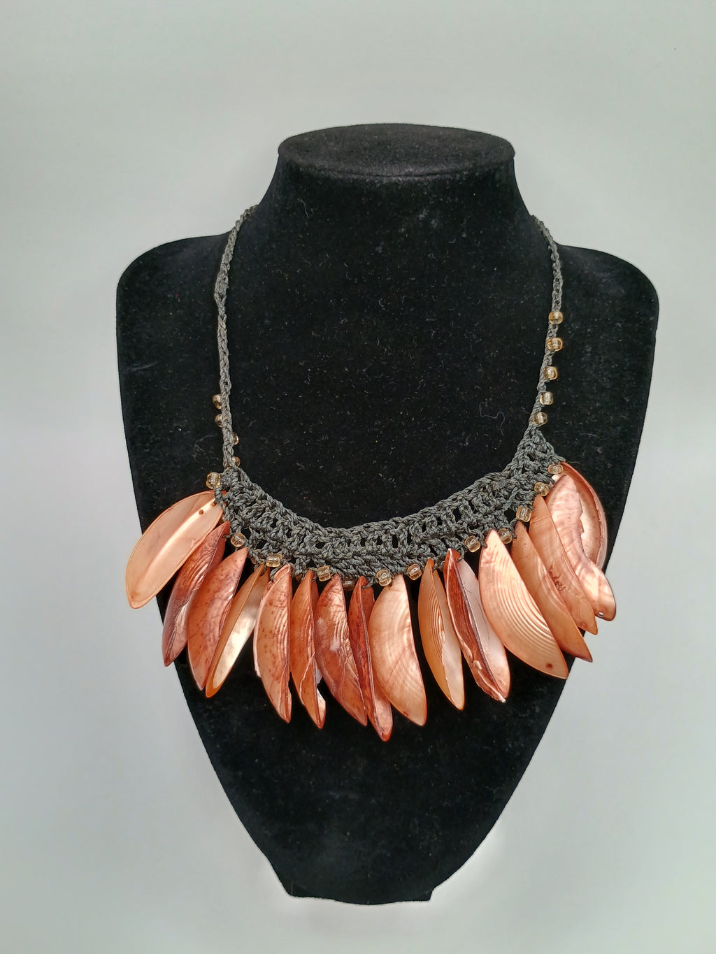 Handmade Macrame Necklace with Natural Seashells