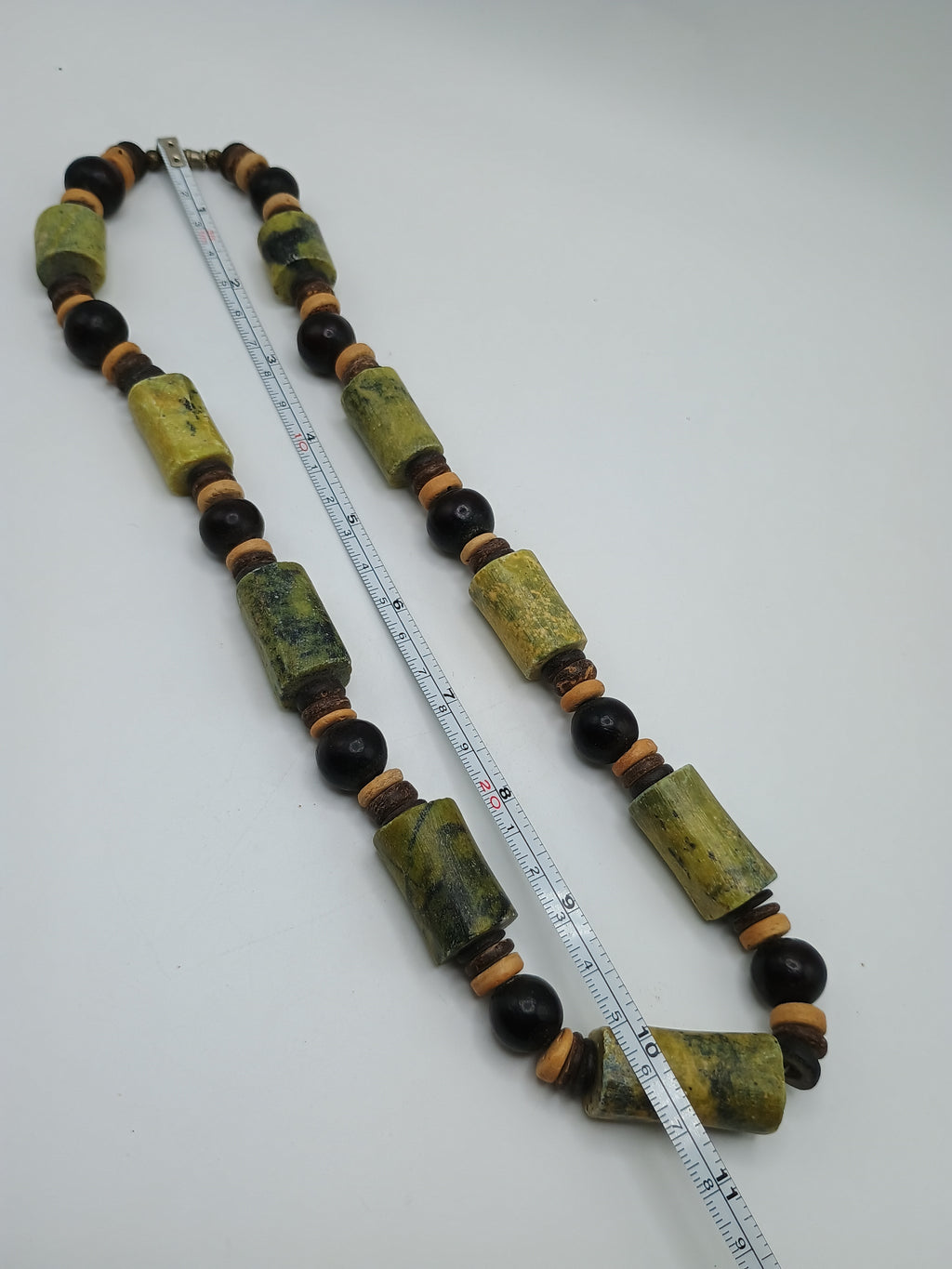 Handmade Natural Stone Serpentine Necklace