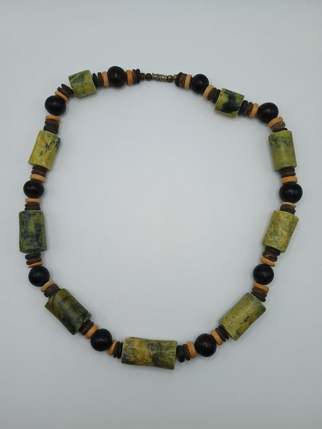 Handmade Natural Stone Serpentine Necklace