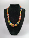 Multicolor Natural Stone Necklace Handmade Peruvian Craft Cusco