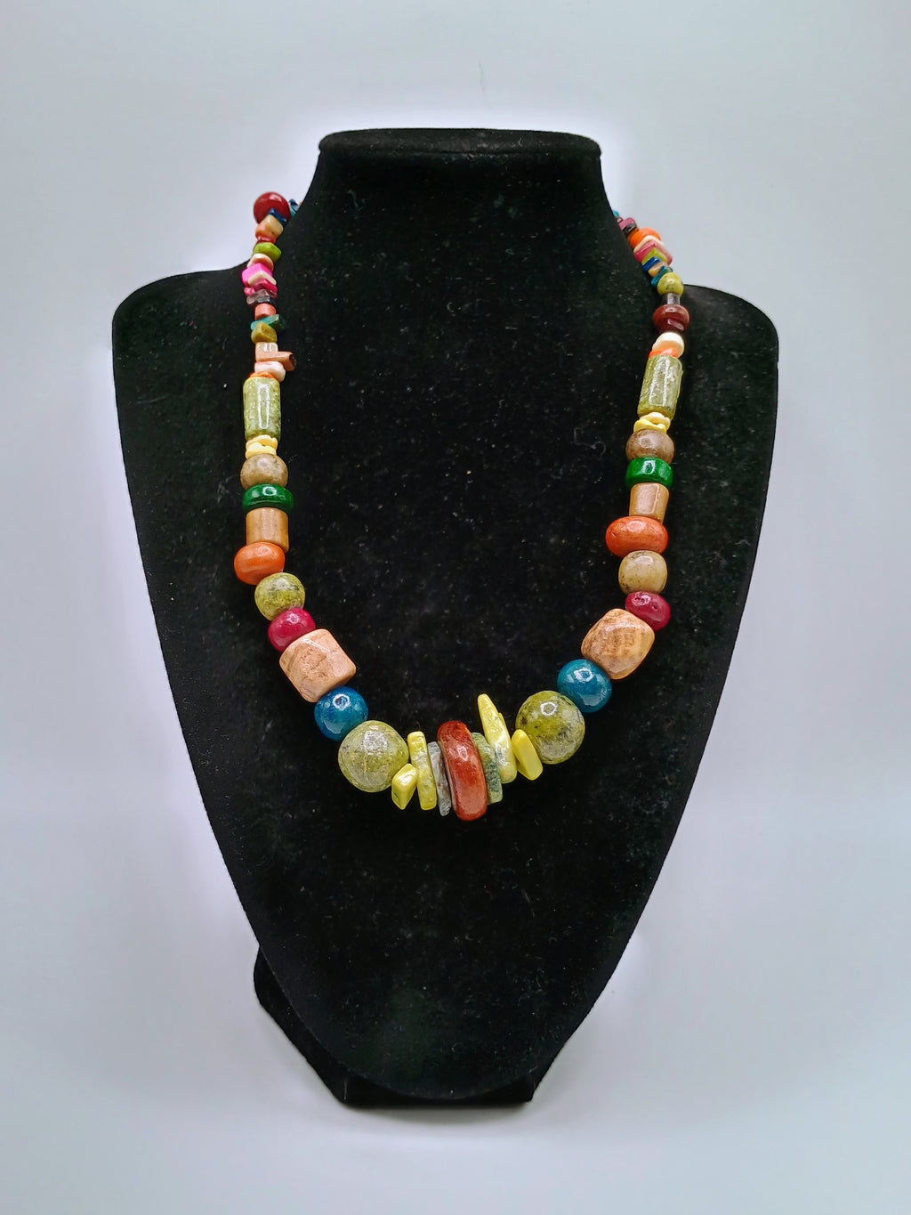 Handmade Multicolor Natural Stone Necklace
