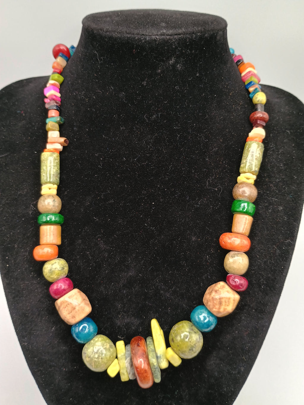 Handmade Multicolor Natural Stone Necklace