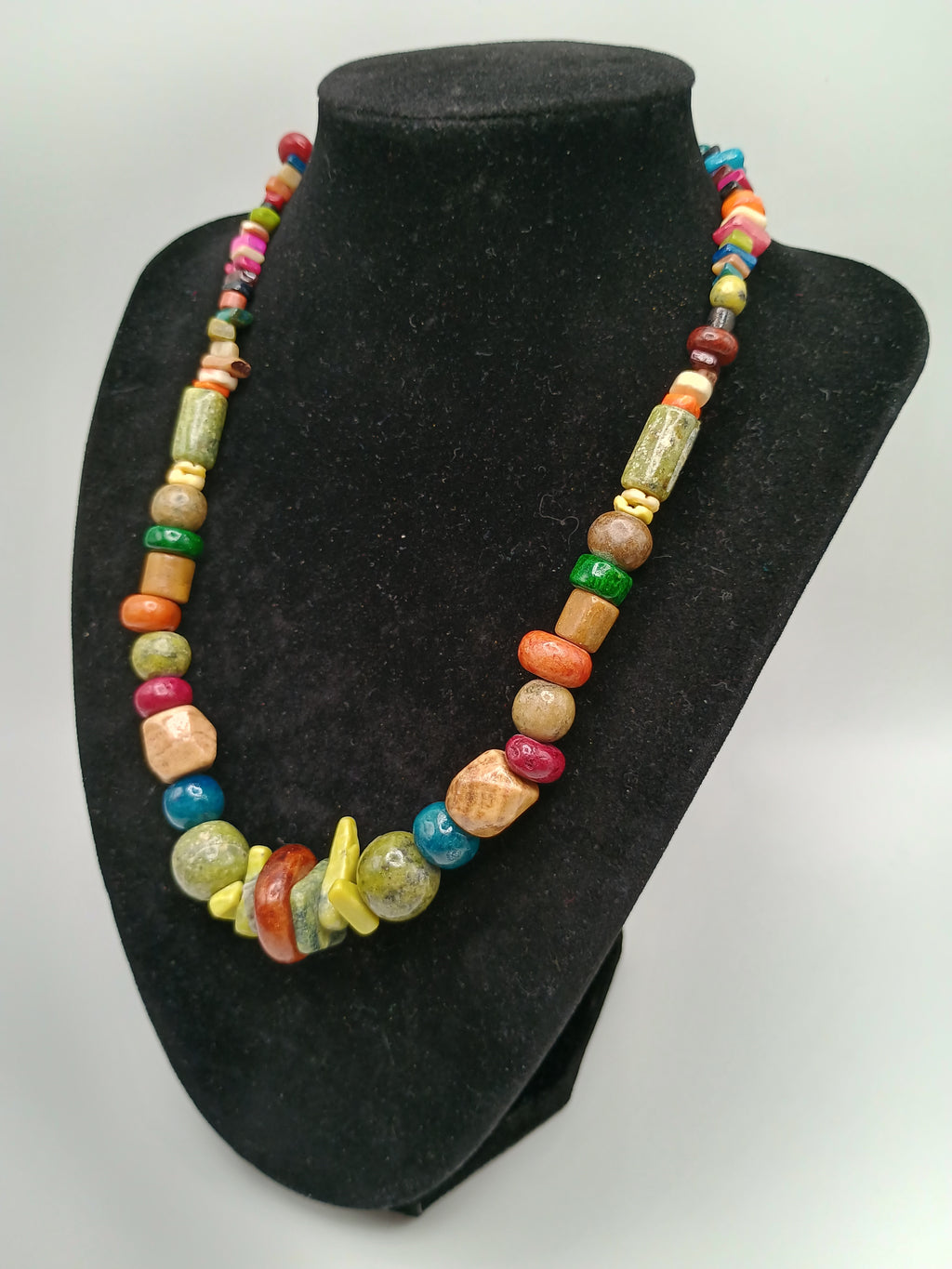 Handmade Multicolor Natural Stone Necklace