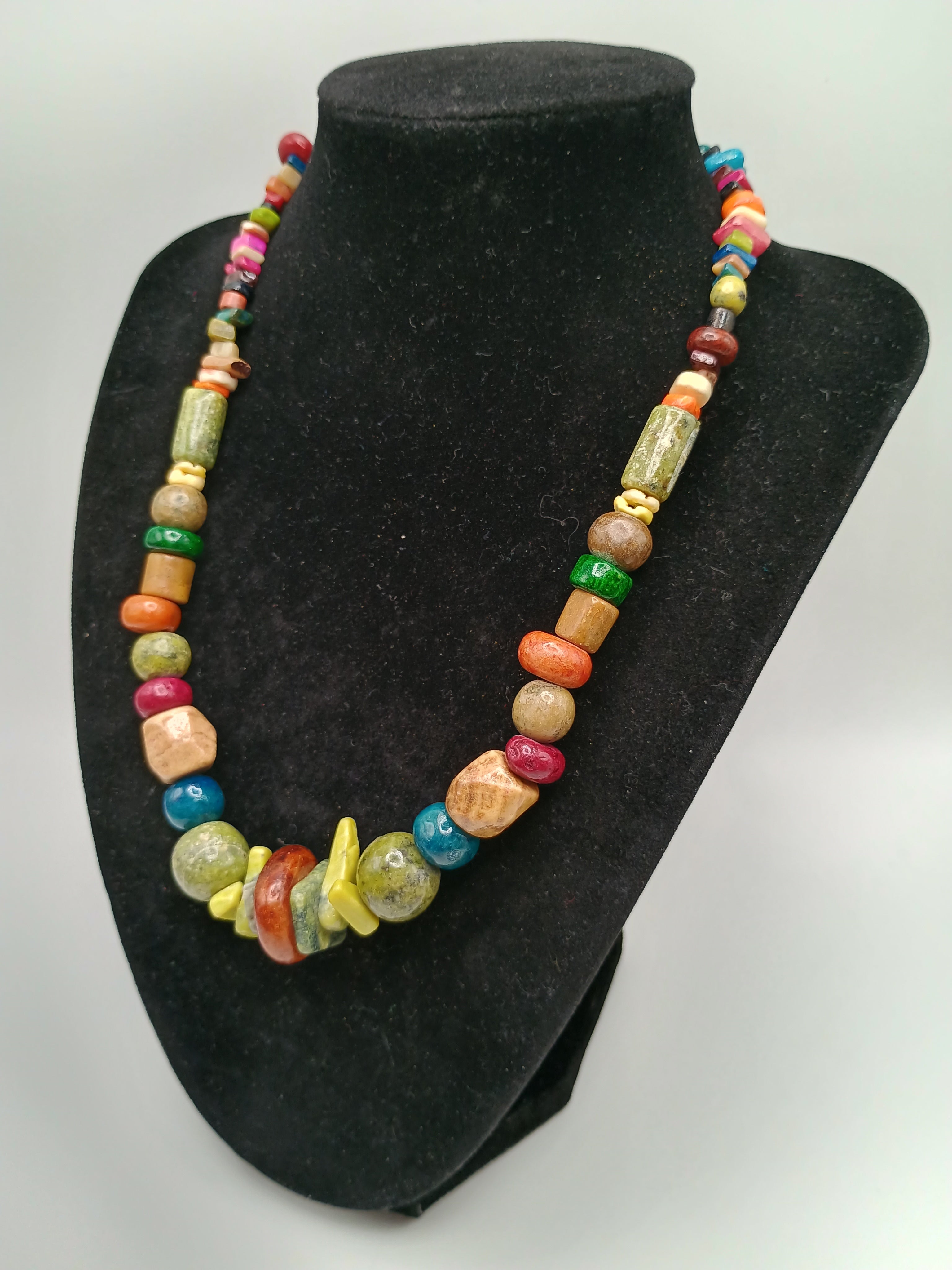 Handmade Multicolor Natural Stone Necklace