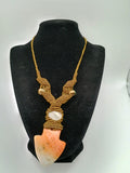 Handwoven Macrame Necklace with Natural Mother-of-Pearl Shell Pendant