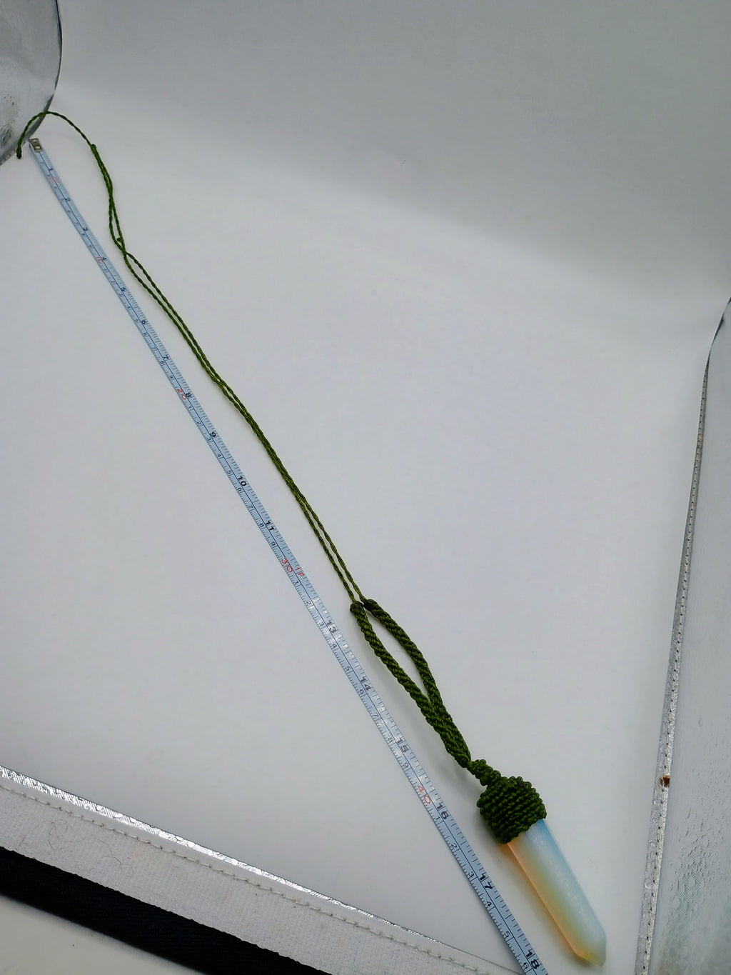 Natural Moonstone Necklace, Handmade Macrame Woven Spiritual Amulet