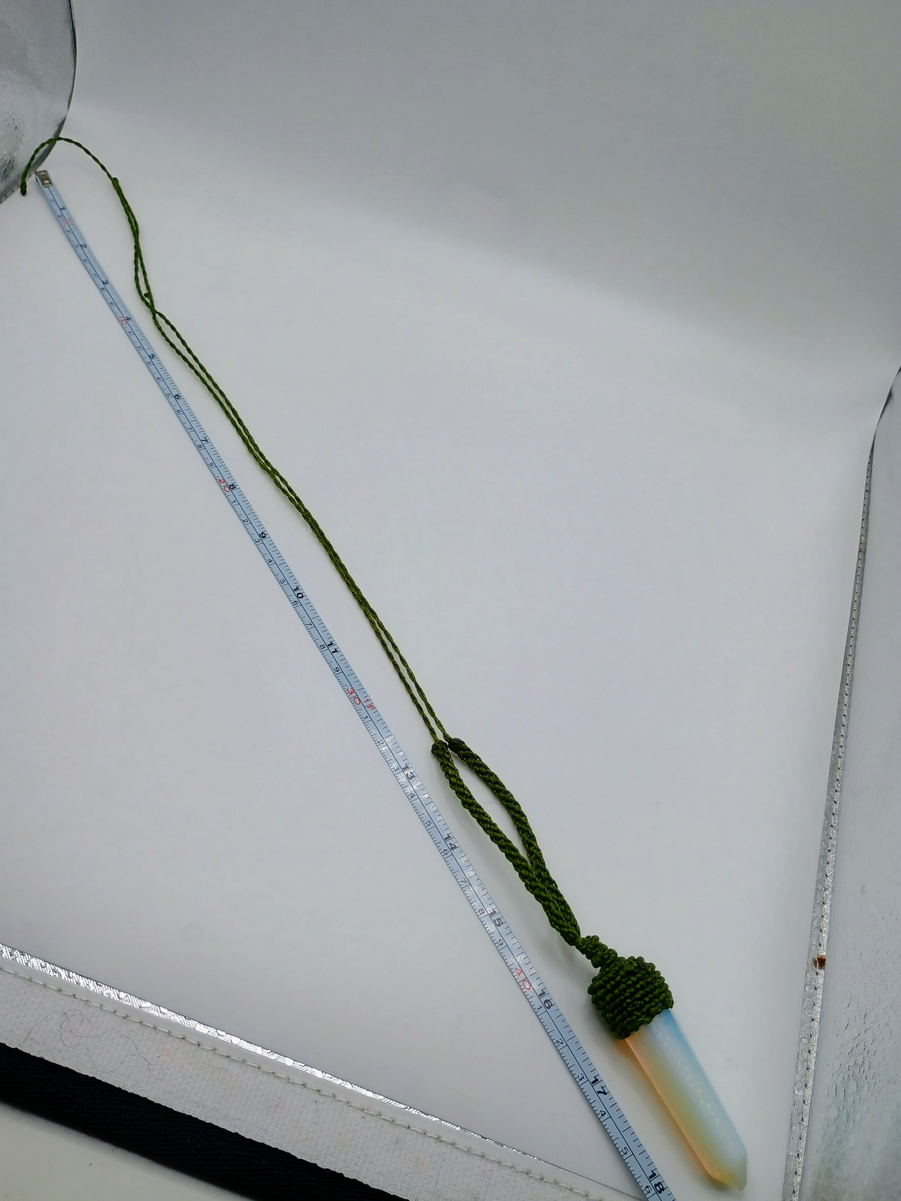 Natural Moonstone Necklace, Handmade Macrame Woven Spiritual Amulet