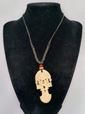 Handmade Tumi Necklace, Hand-Carved Bone Pendant