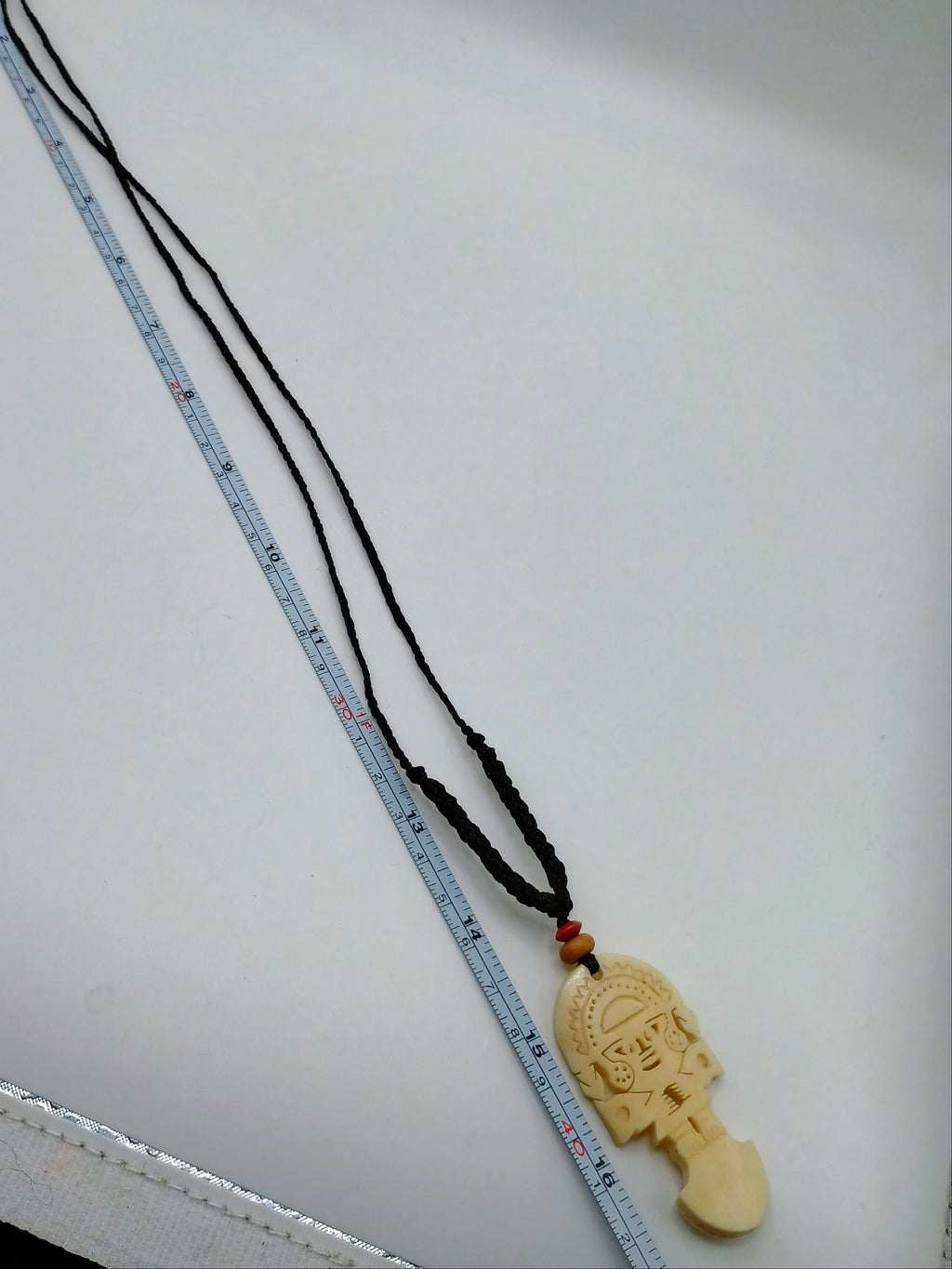Handmade Tumi Necklace, Hand-Carved Bone Pendant