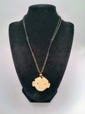 Hand-carved Tumi necklace, protection symbol, macrame cord