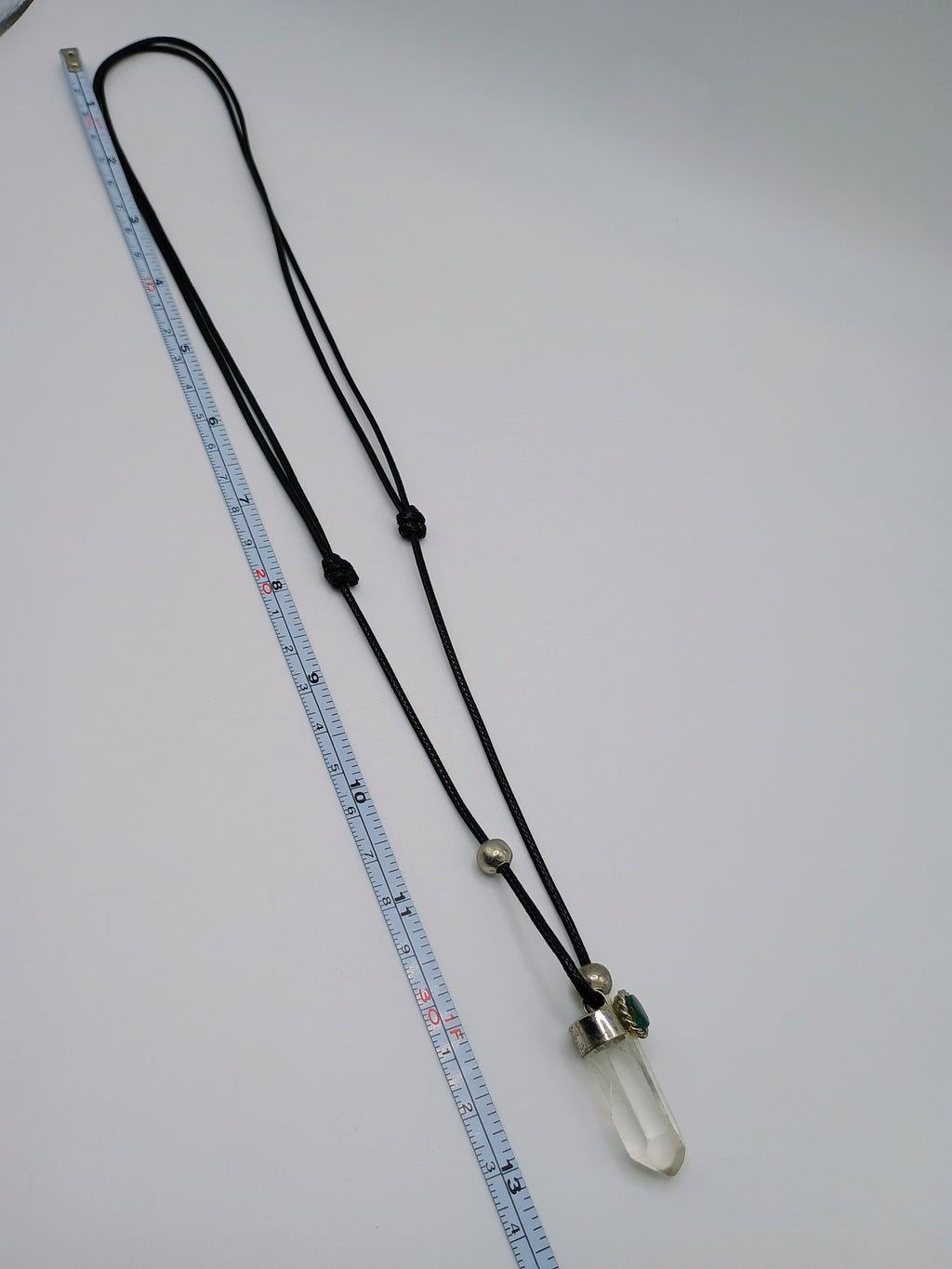Handmade Natural Crystal Quartz Point Necklace Pendant