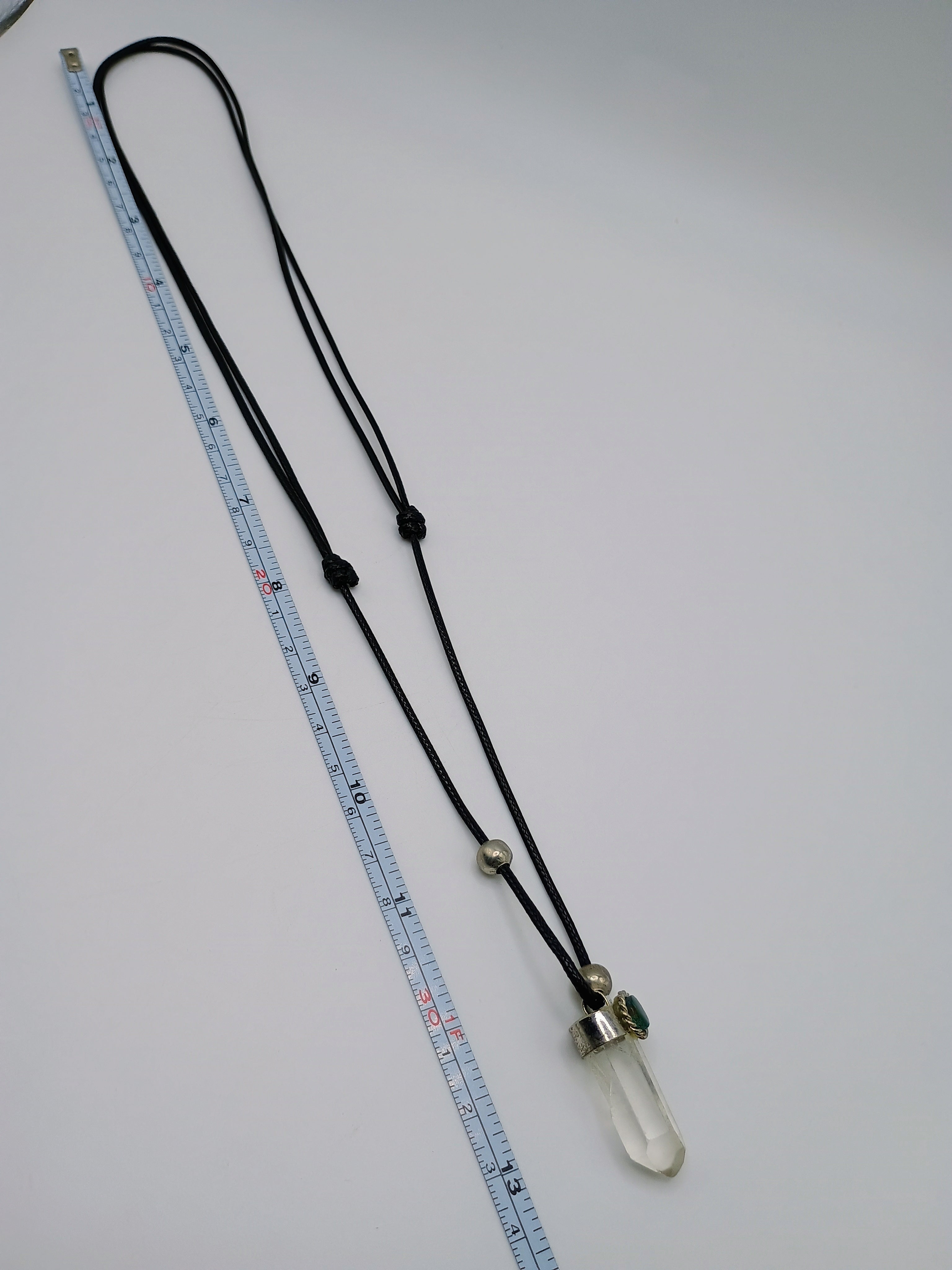 Handmade Natural Crystal Quartz Point Necklace Pendant