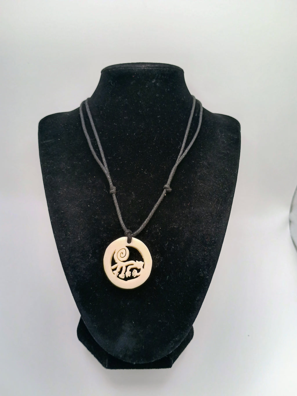 Monkey Necklace Nazca Lines Macrame Hand Woven Pendant Unisex