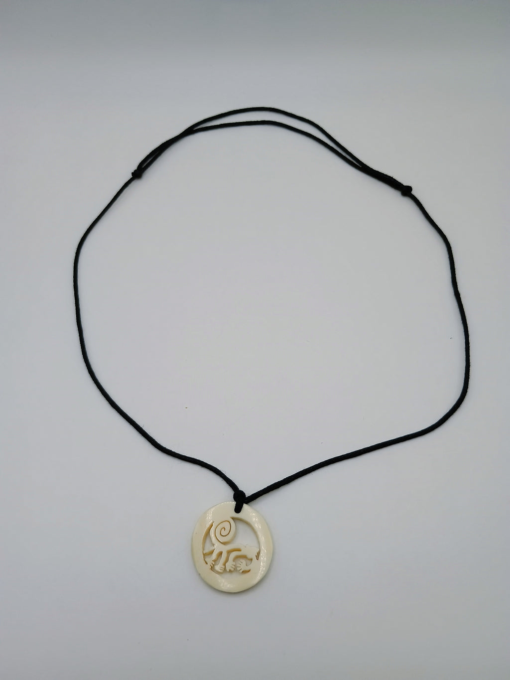 Monkey Necklace Nazca Lines Macrame Hand Woven Pendant Unisex