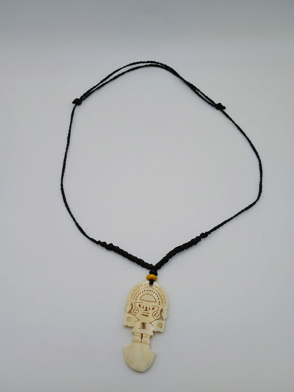 Hand-carved Macrame Tumi Necklace, Protection Amulet, Chavín Culture