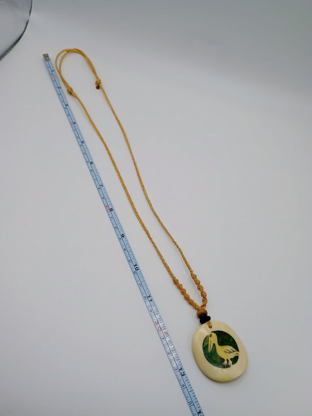 Hand-woven Macrame Necklace with Duck Pendant - Waterfowl