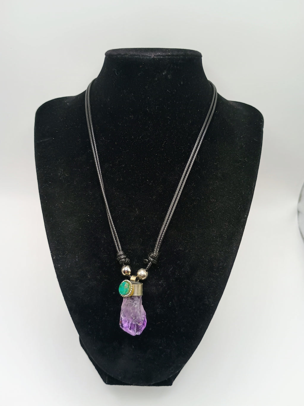 Amethyst Necklace Spiritual Amulet Pendant Handmade