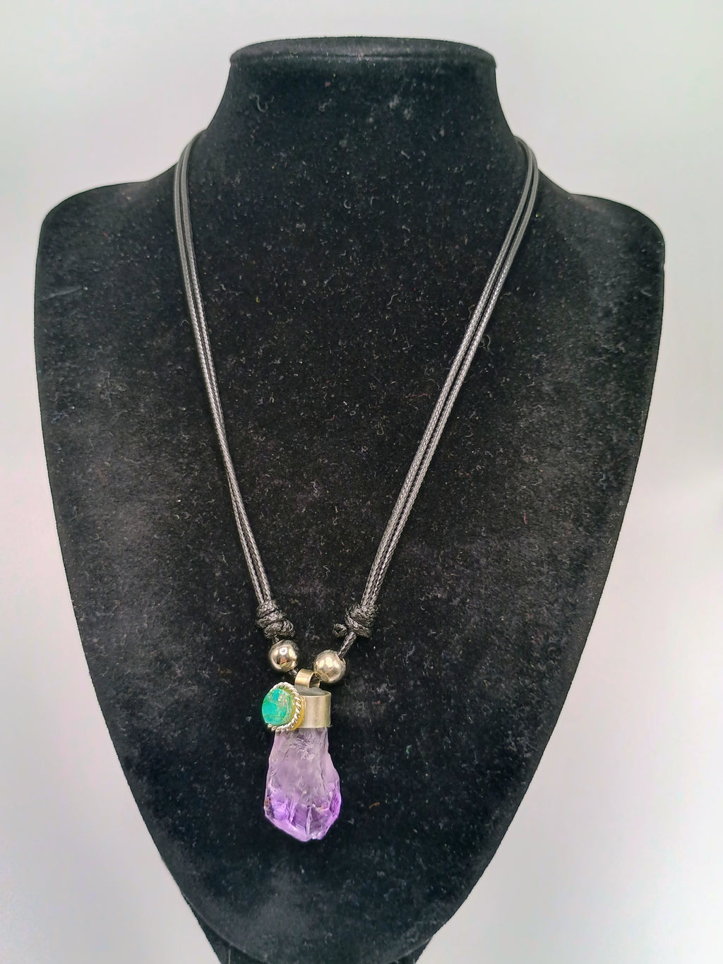 Amethyst Necklace Spiritual Amulet Pendant Handmade