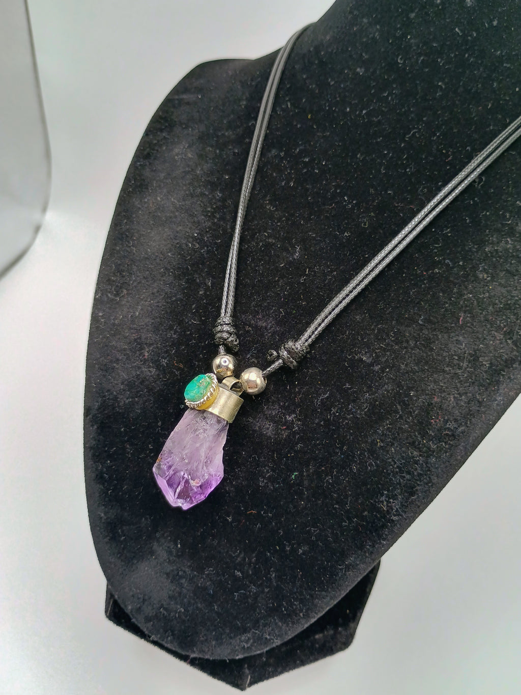 Amethyst Necklace Spiritual Amulet Pendant Handmade