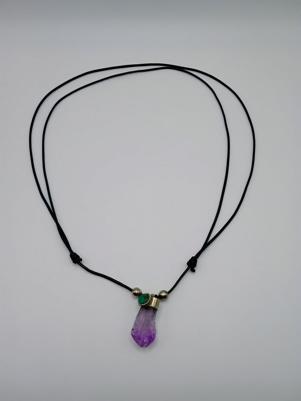 Amethyst Necklace Spiritual Amulet Pendant Handmade