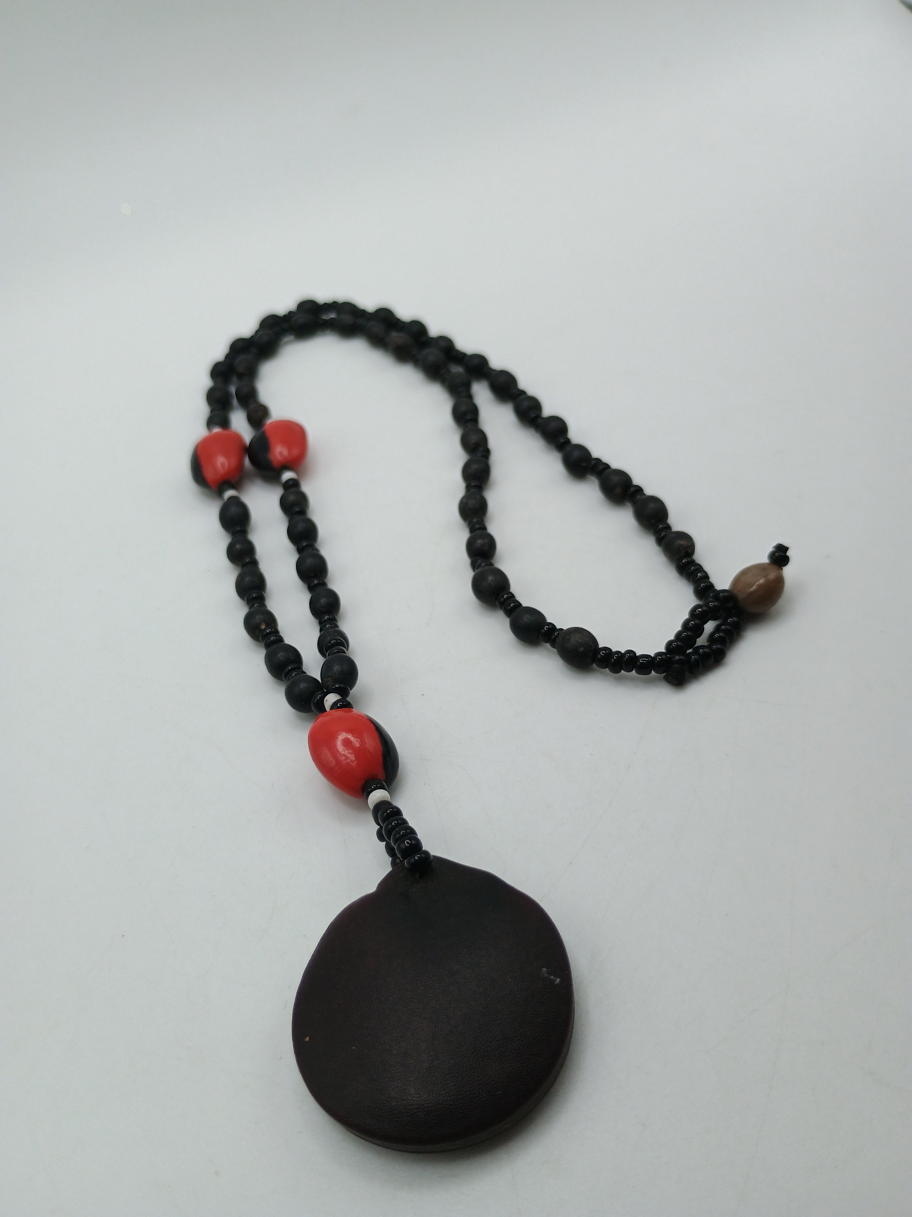 Handmade Amazon Rainforest Seed Necklace Huayruro Amulet
