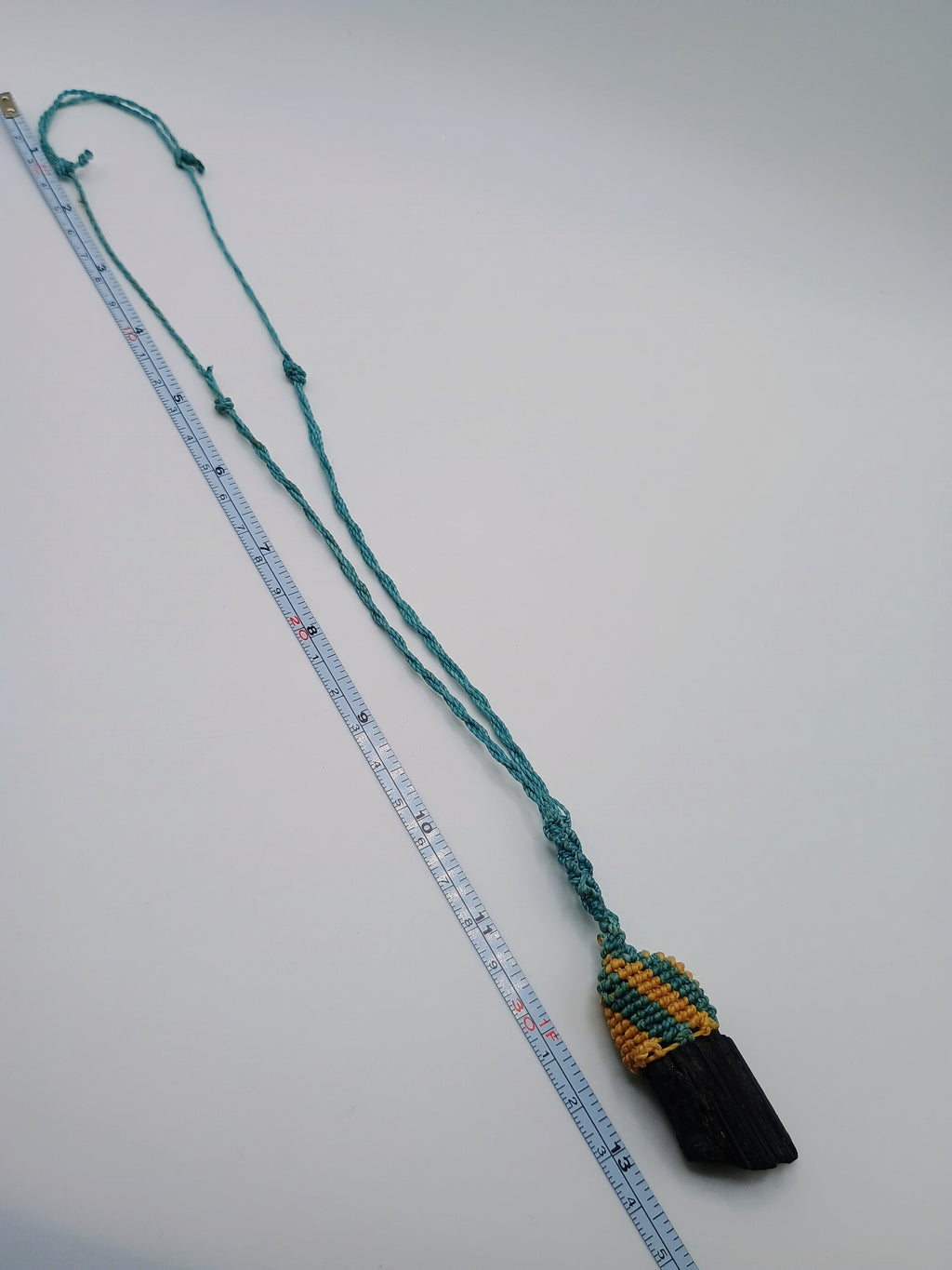 Handmade Macrame Necklace, Natural Onyx, Peruvian Craftsmanship