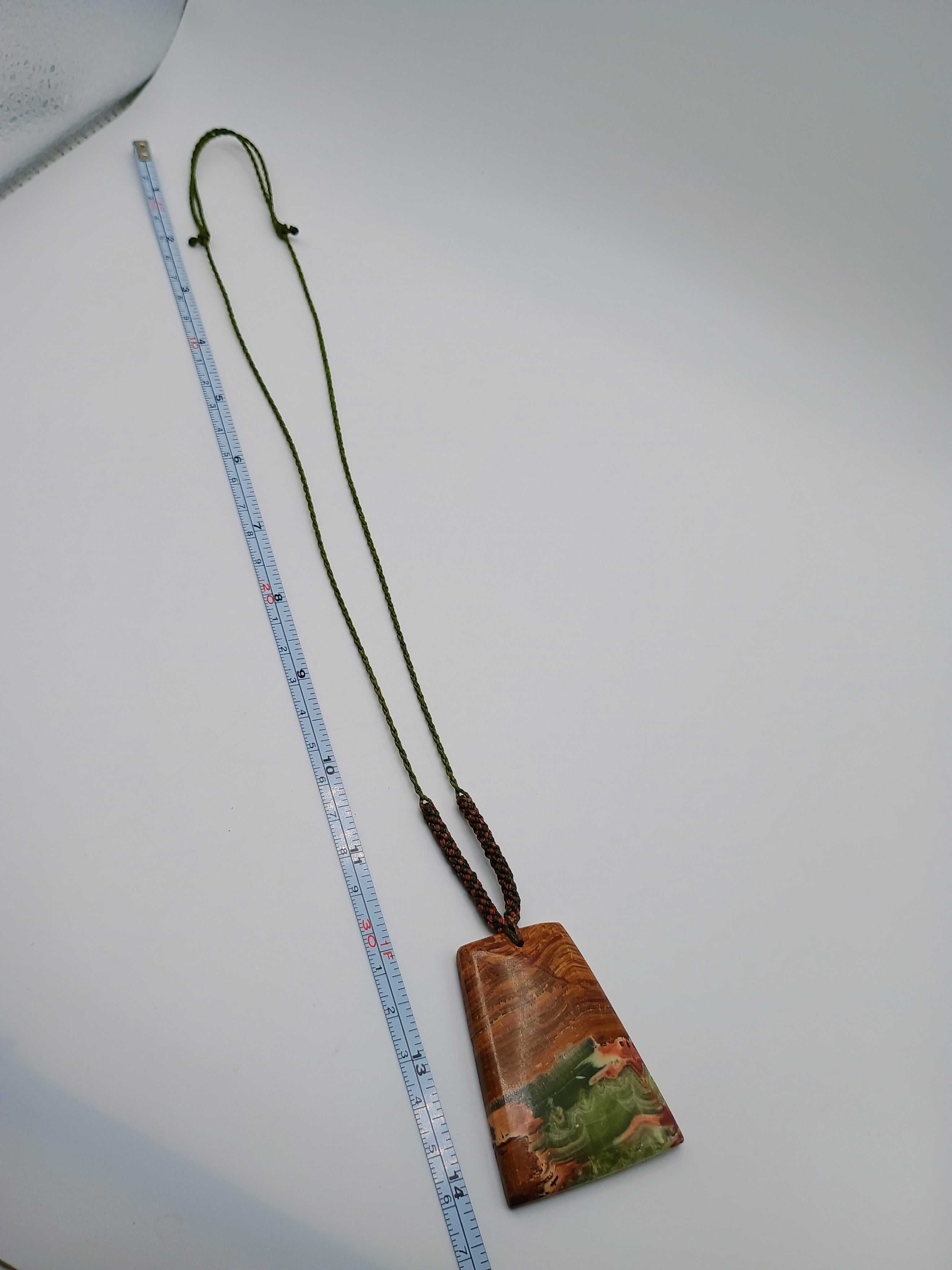 Handwoven Macrame Necklace with Unique Natural Stone