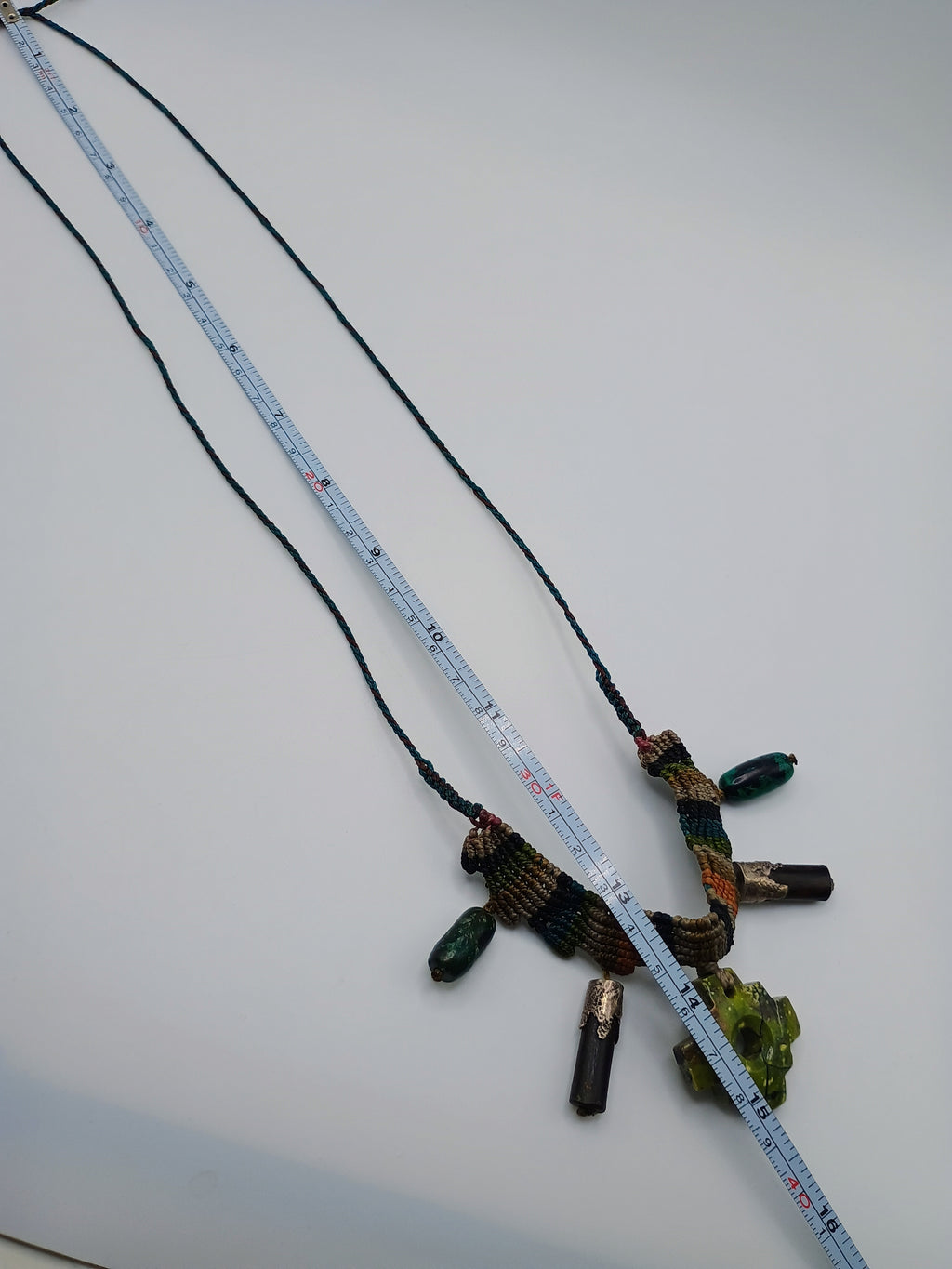 Handmade Macrame Necklace Chakana Inca Serpentine Chakana Inca