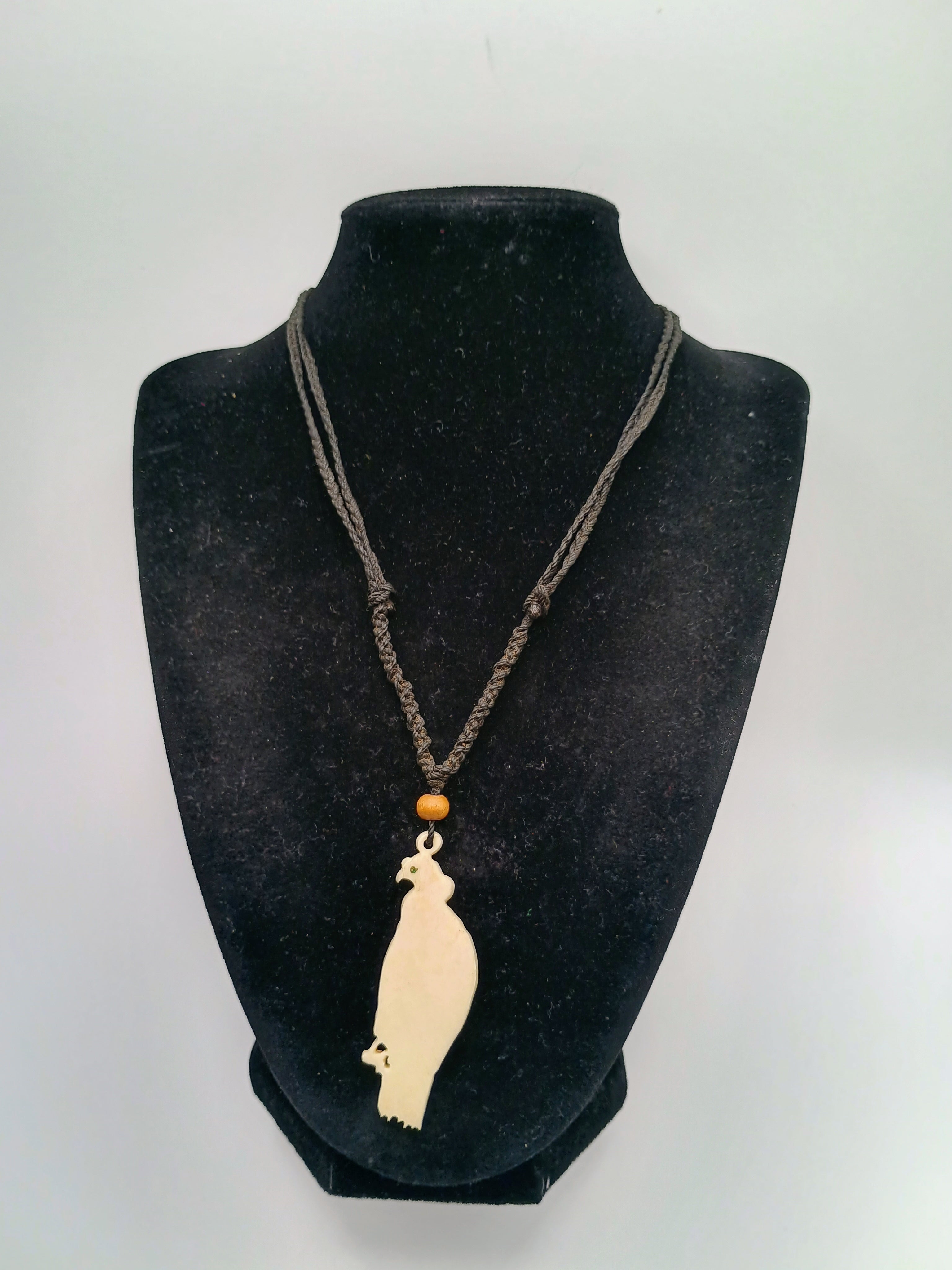 Inca Condor Necklace, Macrame Woven, Unisex Spiritual Amulet