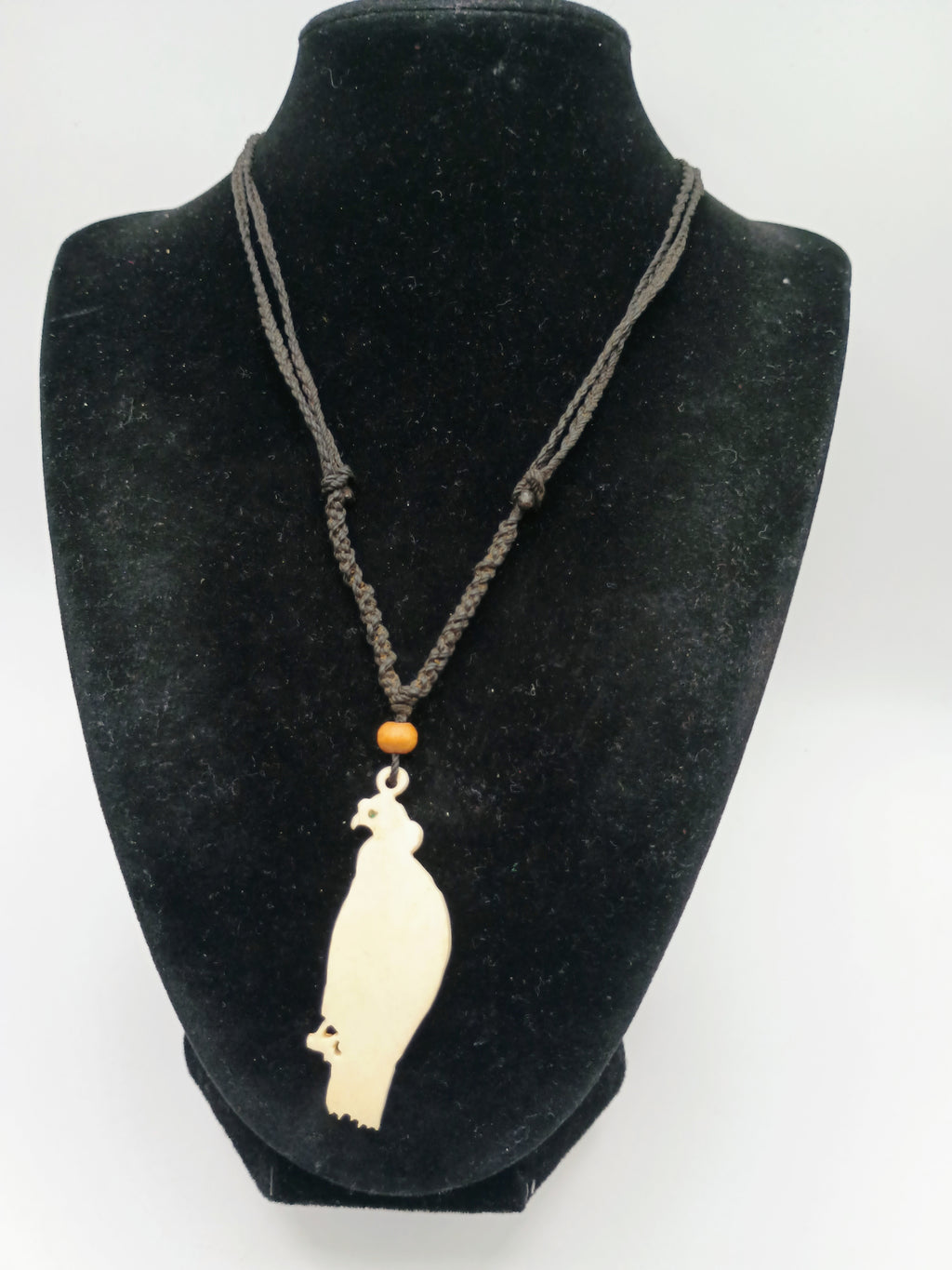 Inca Condor Necklace, Macrame Woven, Unisex Spiritual Amulet