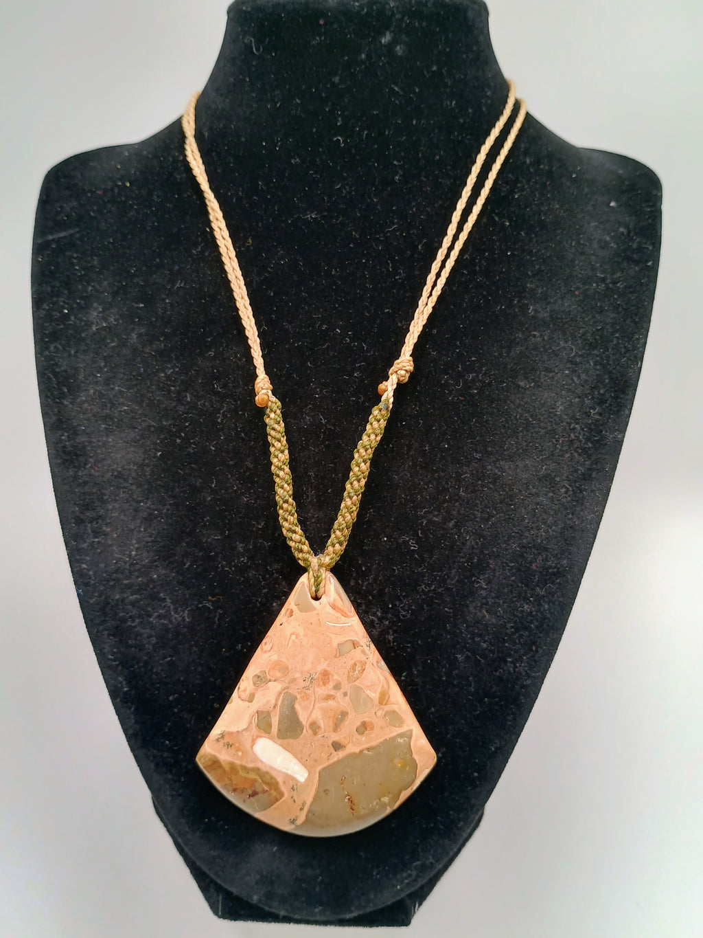 Natural Leopard Print Necklace, Handwoven Macrame Spiritual Amulet