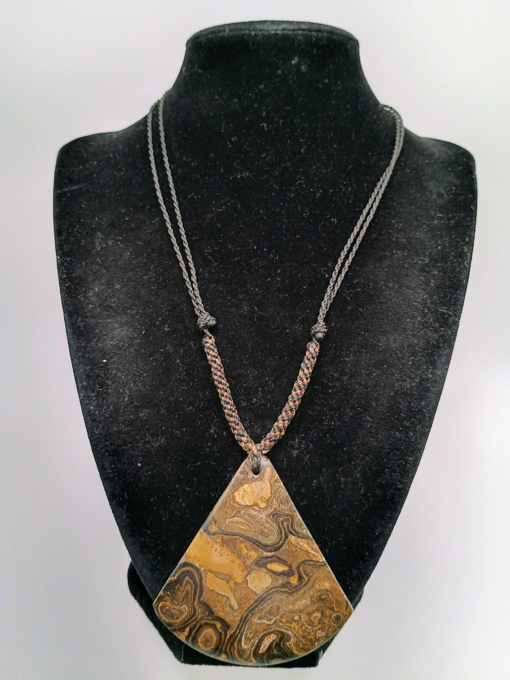 Hand-Carved Natural Stone Necklace, Spiritual Amulet