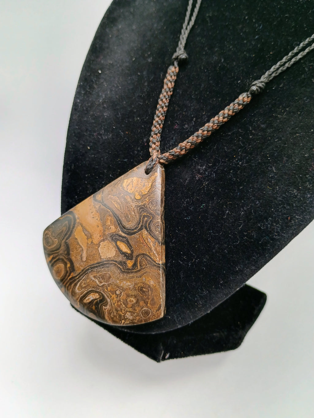 Hand-Carved Natural Stone Necklace, Spiritual Amulet