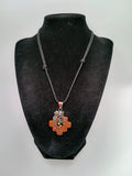 Chakana Inca Rain Gold Necklace 7 Chakra Stones Spiritual Amulet Handmade