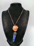 Handmade Macrame Necklace Sodalite Flower Ayahuasca