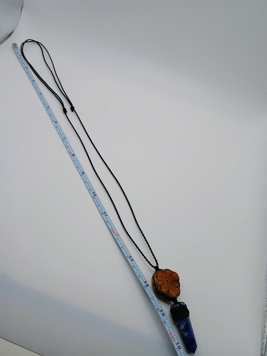 Handmade Macrame Necklace Sodalite Flower Ayahuasca